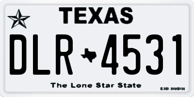 TX license plate DLR4531