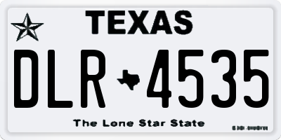 TX license plate DLR4535