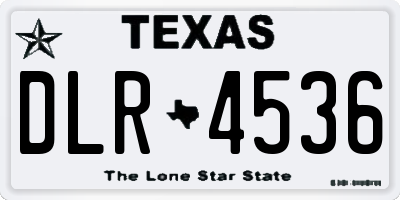 TX license plate DLR4536