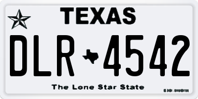 TX license plate DLR4542