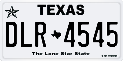 TX license plate DLR4545