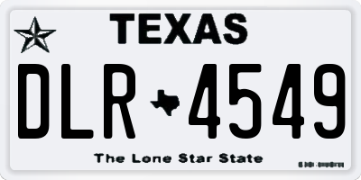 TX license plate DLR4549
