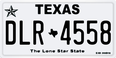 TX license plate DLR4558