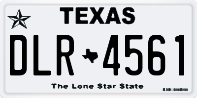 TX license plate DLR4561