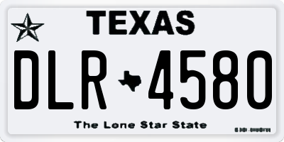 TX license plate DLR4580
