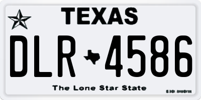 TX license plate DLR4586