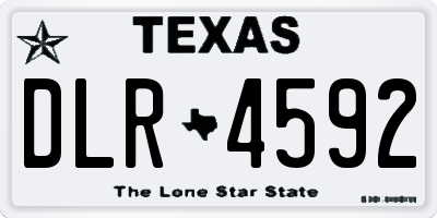 TX license plate DLR4592