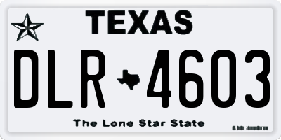 TX license plate DLR4603