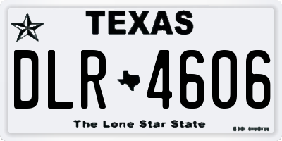 TX license plate DLR4606