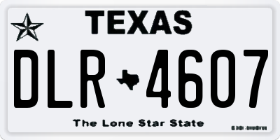 TX license plate DLR4607