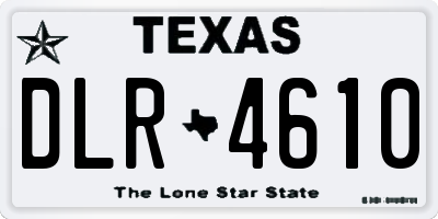 TX license plate DLR4610