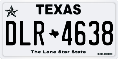 TX license plate DLR4638