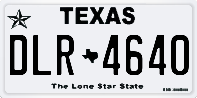 TX license plate DLR4640