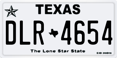 TX license plate DLR4654