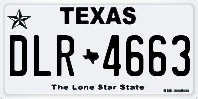 TX license plate DLR4663