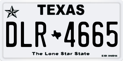 TX license plate DLR4665