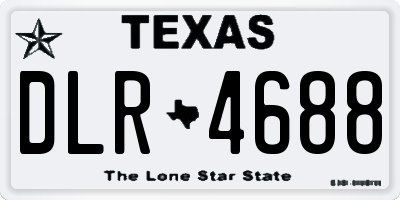 TX license plate DLR4688