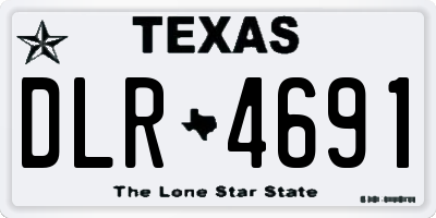 TX license plate DLR4691