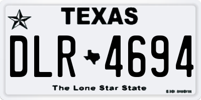 TX license plate DLR4694