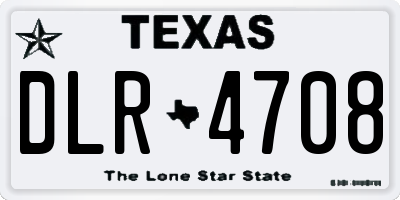 TX license plate DLR4708