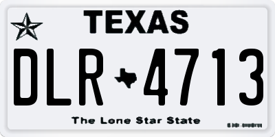 TX license plate DLR4713