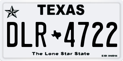 TX license plate DLR4722