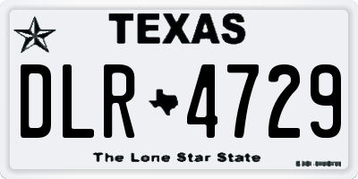 TX license plate DLR4729