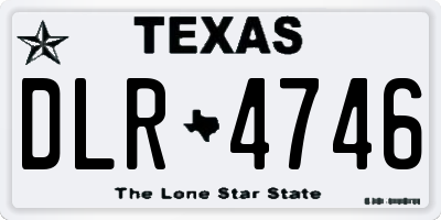 TX license plate DLR4746