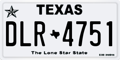 TX license plate DLR4751