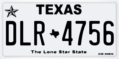 TX license plate DLR4756