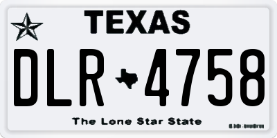 TX license plate DLR4758
