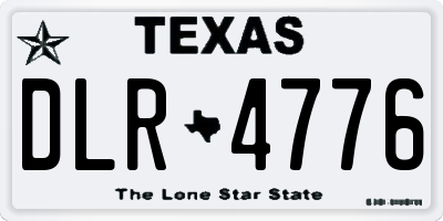 TX license plate DLR4776