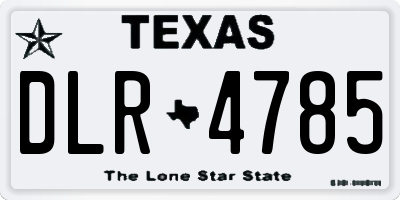 TX license plate DLR4785
