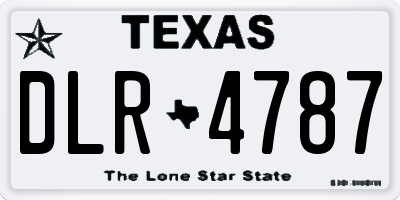 TX license plate DLR4787