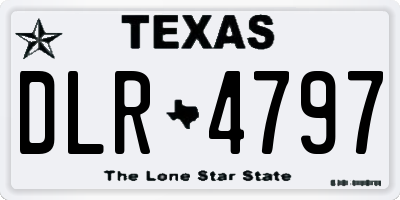 TX license plate DLR4797