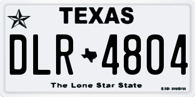 TX license plate DLR4804