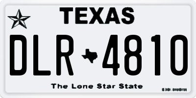 TX license plate DLR4810