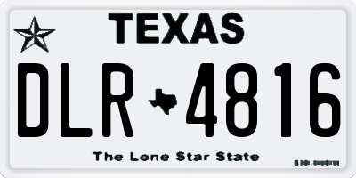TX license plate DLR4816