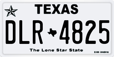 TX license plate DLR4825