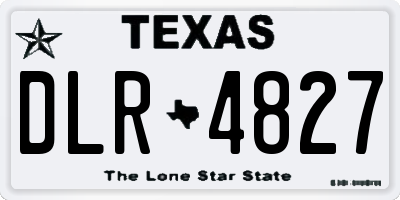 TX license plate DLR4827