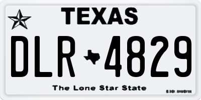TX license plate DLR4829