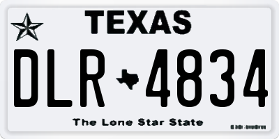 TX license plate DLR4834