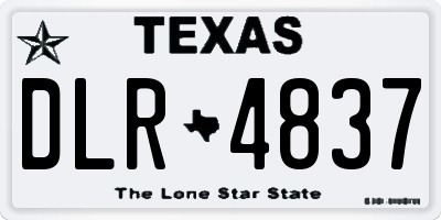 TX license plate DLR4837