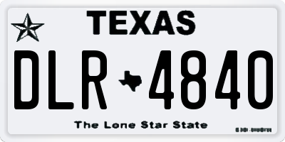 TX license plate DLR4840