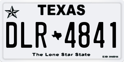 TX license plate DLR4841