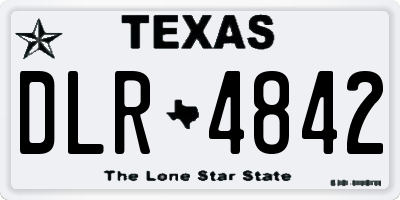 TX license plate DLR4842