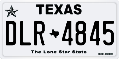 TX license plate DLR4845