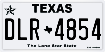 TX license plate DLR4854