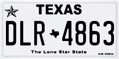 TX license plate DLR4863