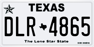 TX license plate DLR4865